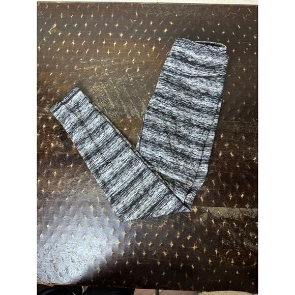 Gray & Black Space Dye Leggings XS/TP High Rise Athleisure Workout - Picture 1 of 4